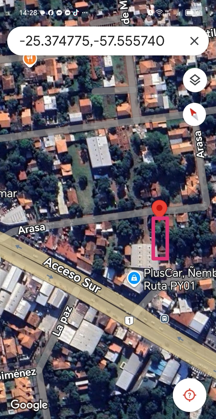 Terreno en venta en Pai´Ñu