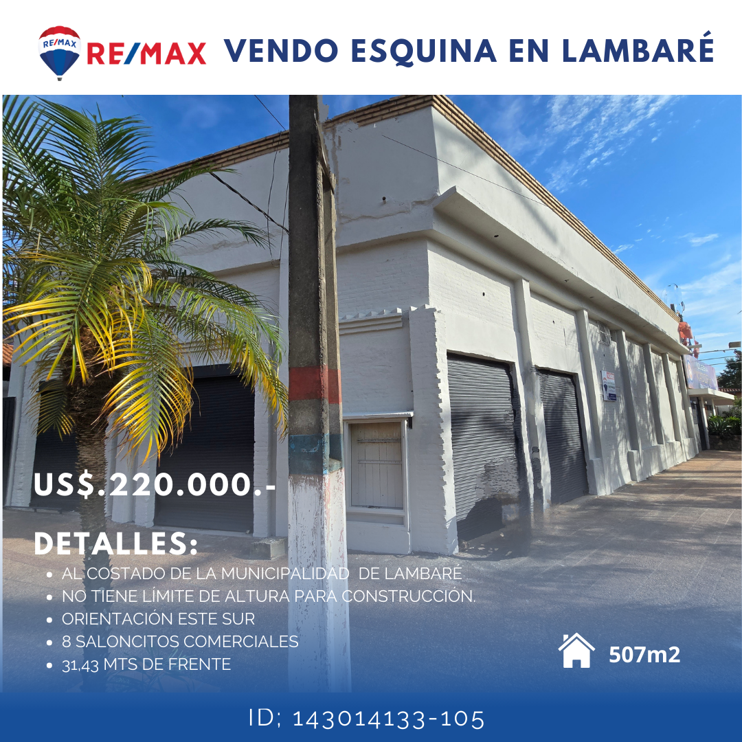 Paseo comercial en venta en Municipalidad de Lambaré