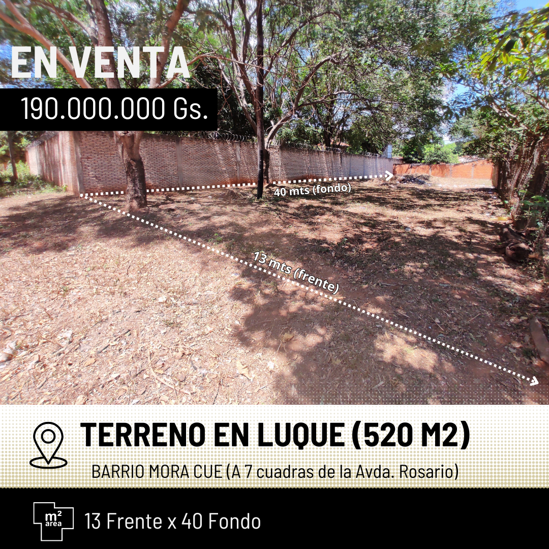 Terreno en venta en Mora Cue