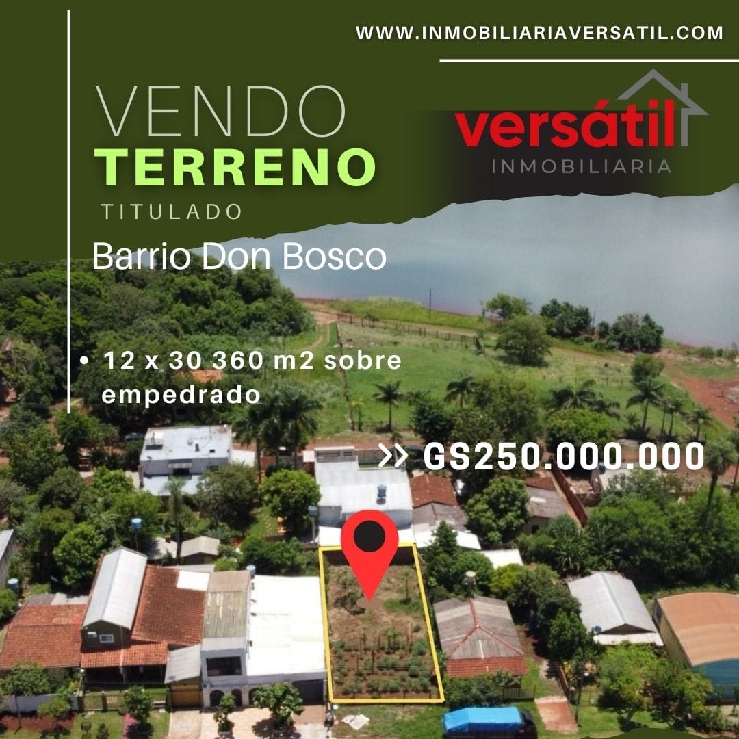 Terreno en venta en Don Bosco