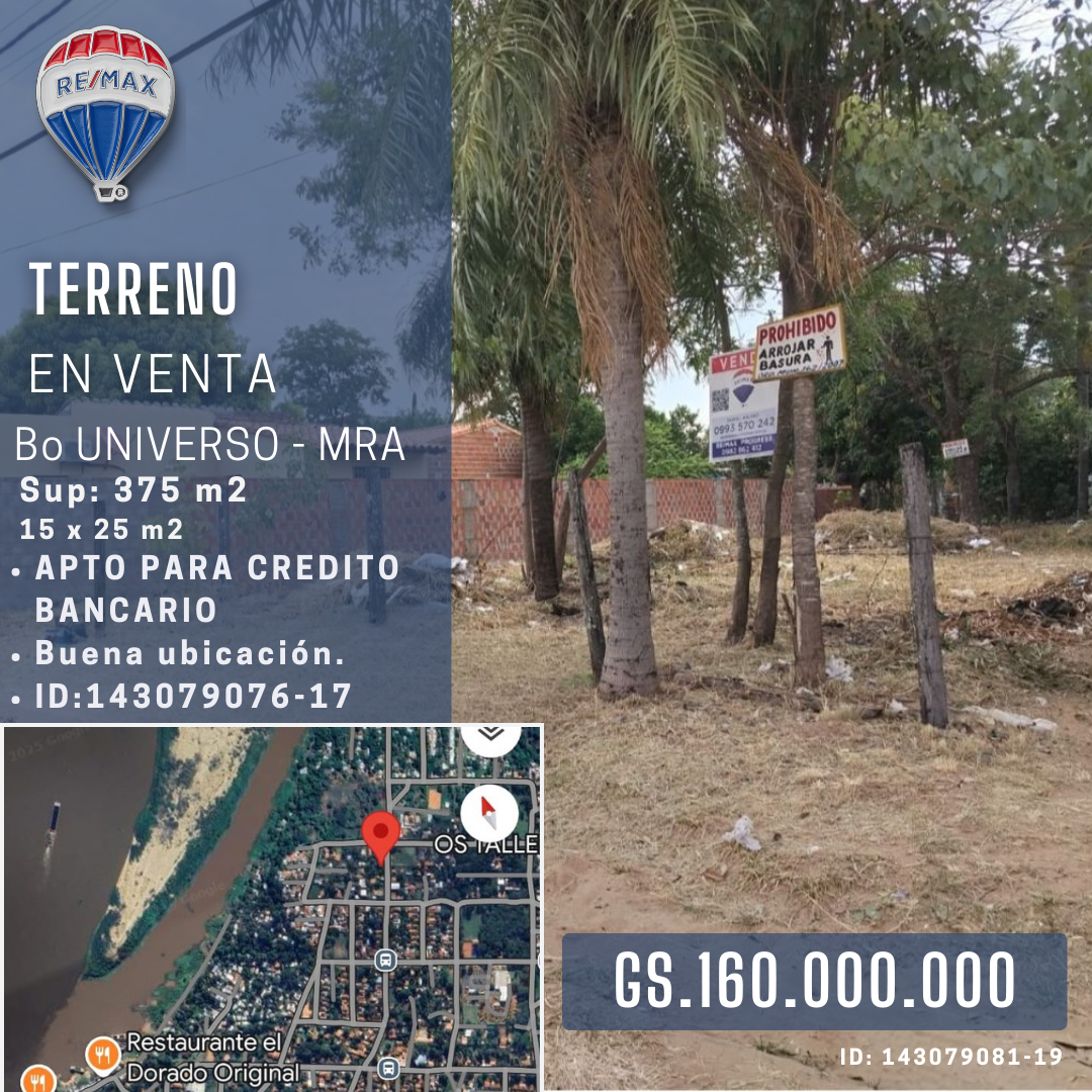 Terreno en venta en UNIVERSO