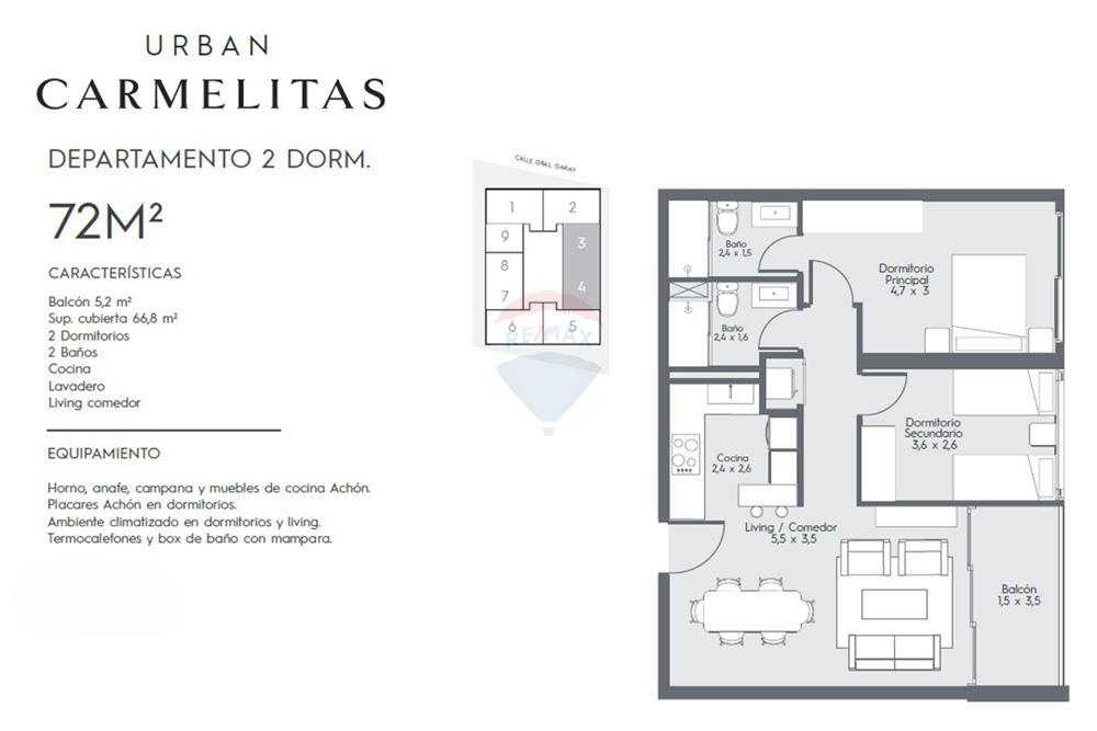 Departamento en venta en Carmelitas