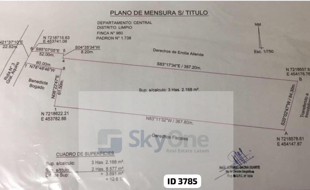 Terreno en venta en Limpio