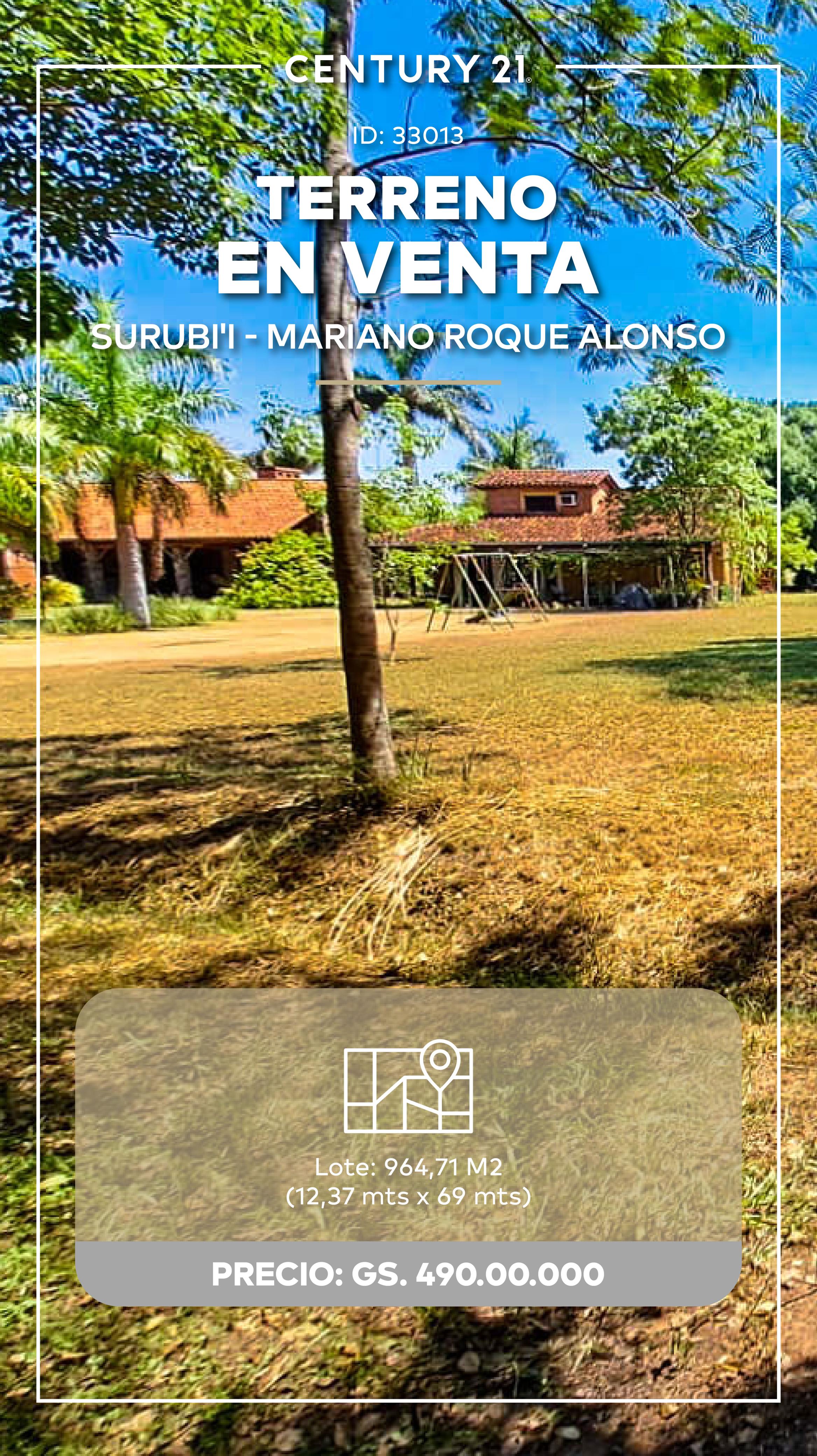 Terreno en venta en Surubi’i