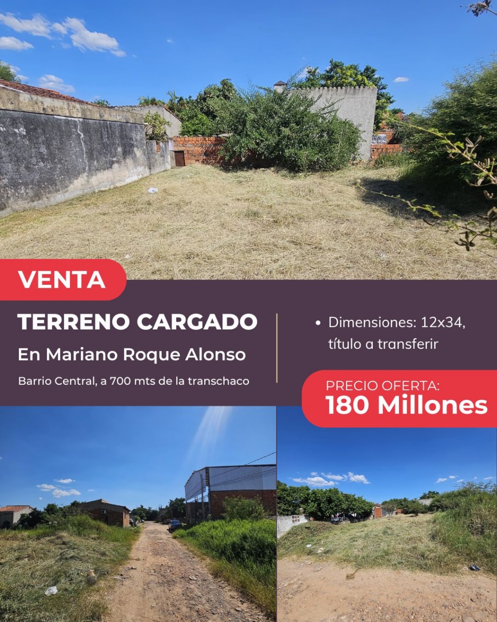 Terreno en venta en Mariano Roque Alonso