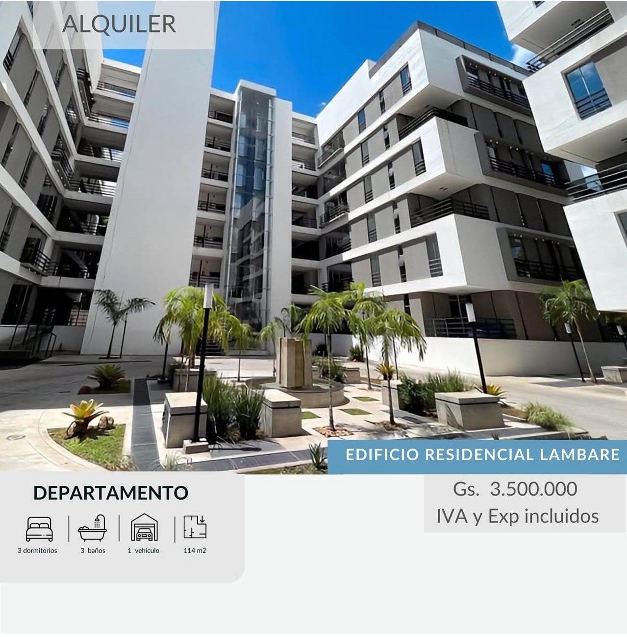 Departamento en alquiler en Lambare