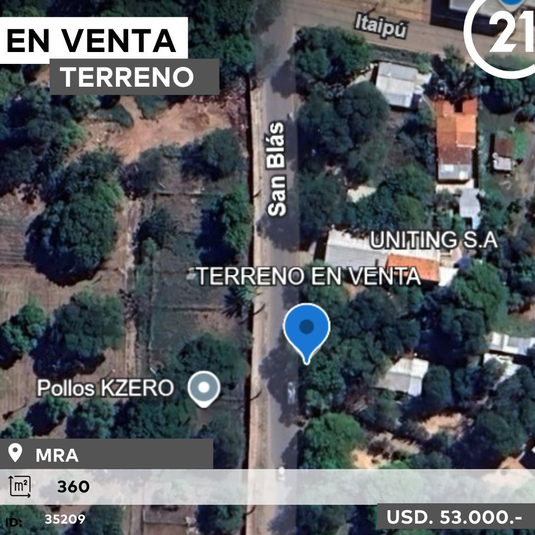 Terreno en venta en San Blas
