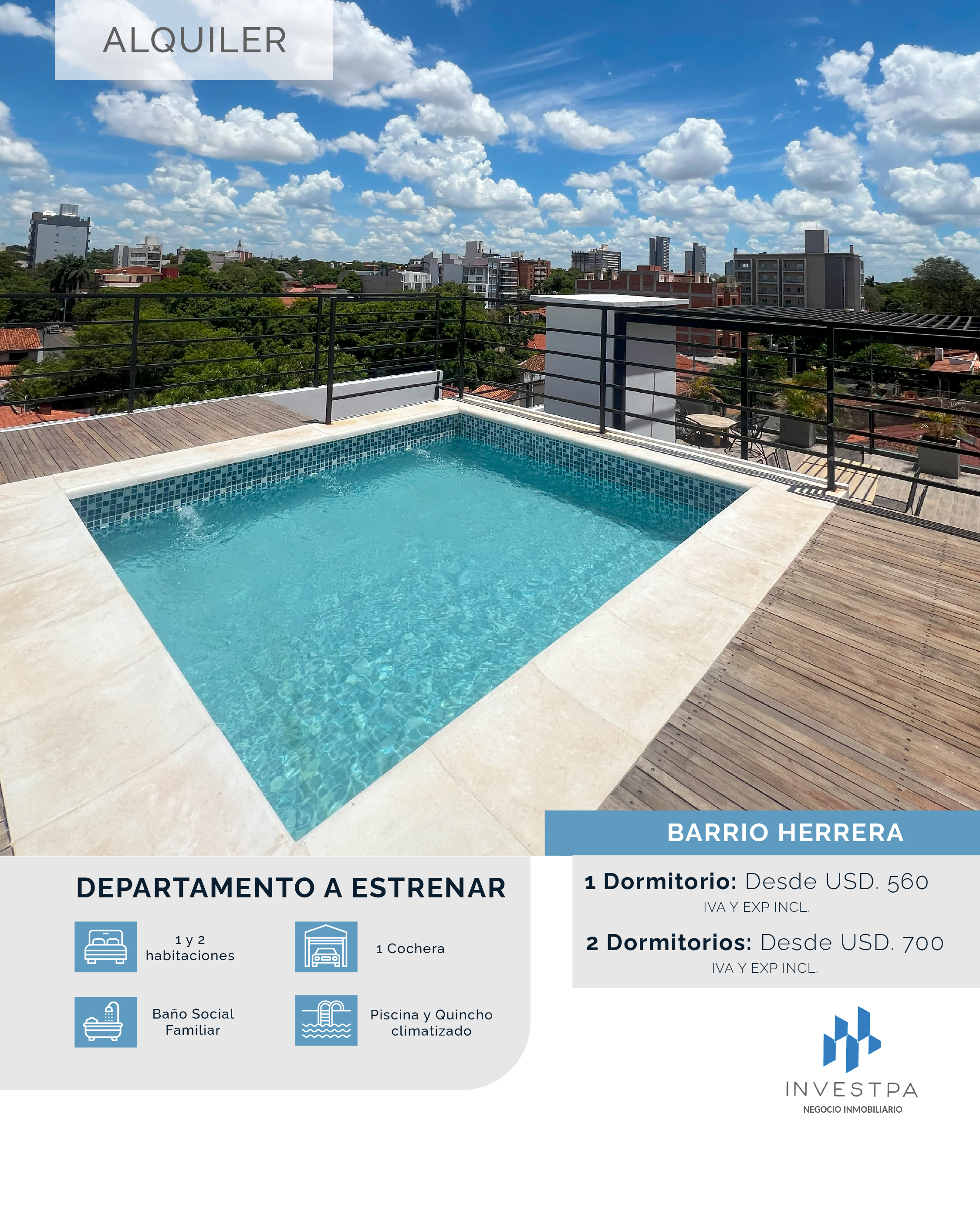 Departamento en alquiler en Herrera