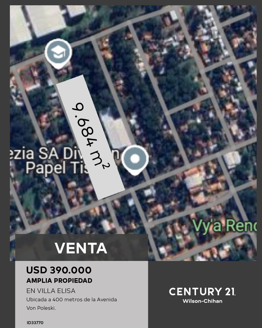 Terreno en venta en Villa Elisa