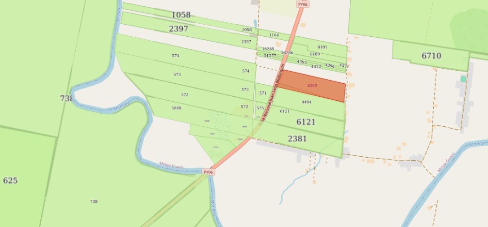 Terreno en venta en Minga Guazu
