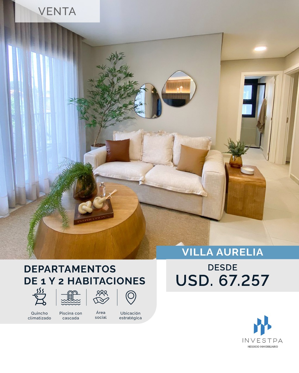 Departamento en venta en Villa Aurelia
