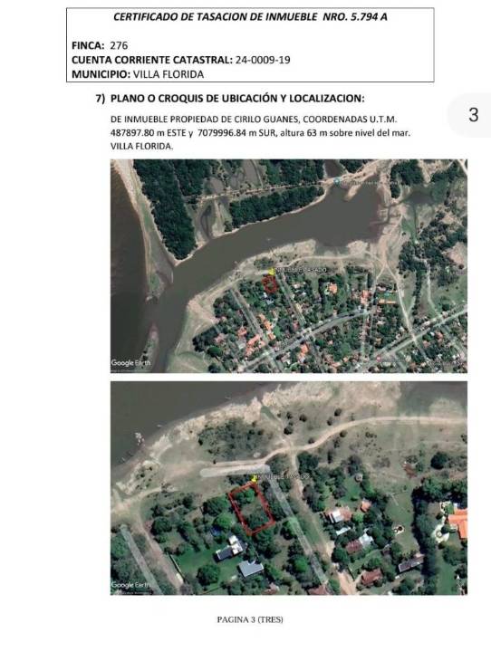 Terreno en venta en Villa Florida