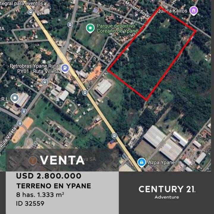 Terreno en venta en Ypane