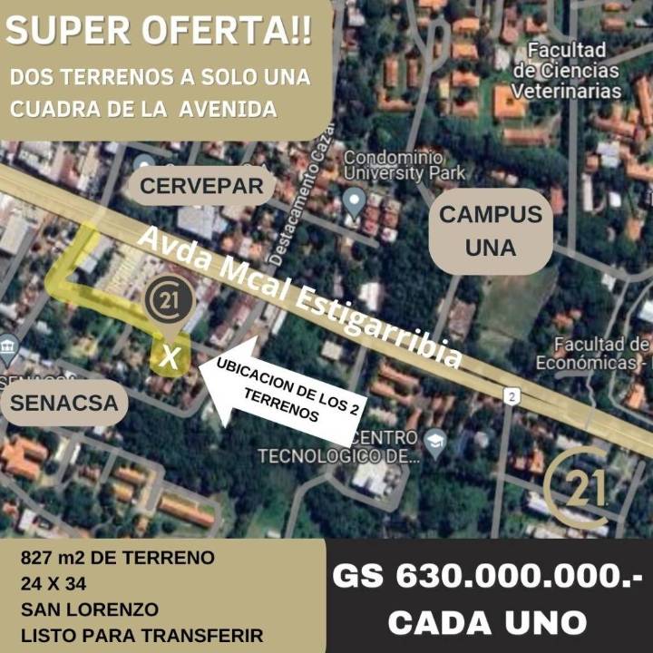 Terreno en venta en San Lorenzo