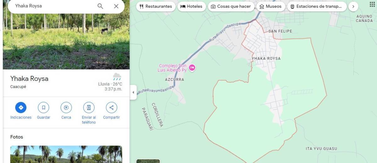 Terreno en venta en Caacupe