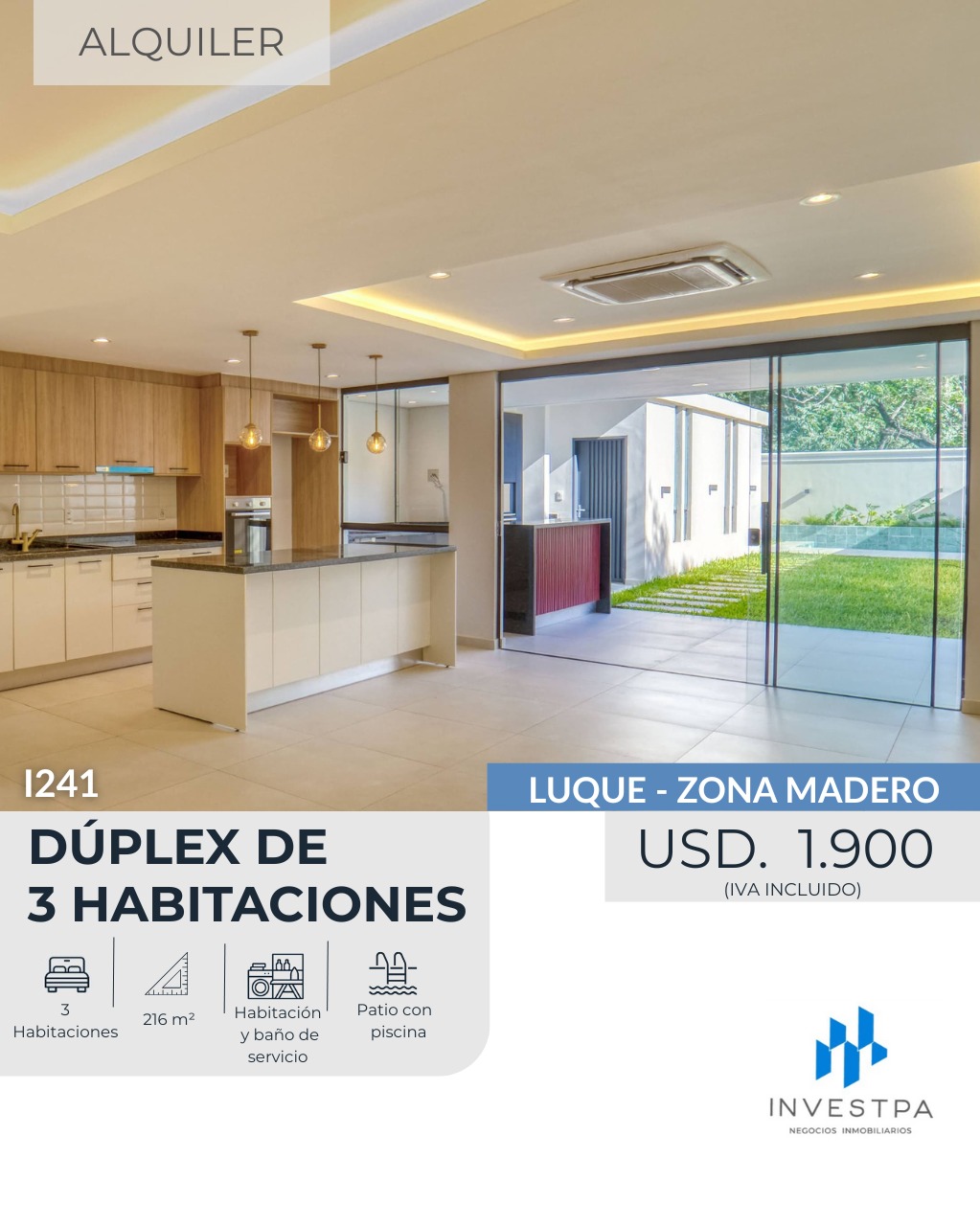 Dúplex en alquiler en Zona Plaza Madero