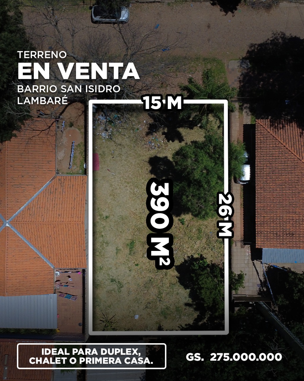 Terreno en venta en Lambare